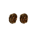 Large Woven Clip-on Earrings