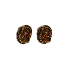 Large Woven Clip-on Earrings