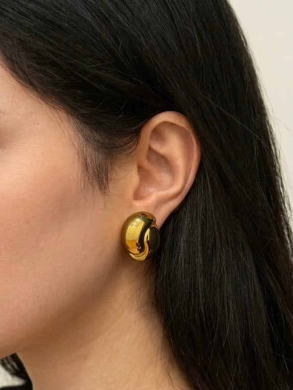 Coffee Bean Clip-on Earrings