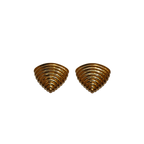 Large Ribbed Triangle Clip-on Earrings