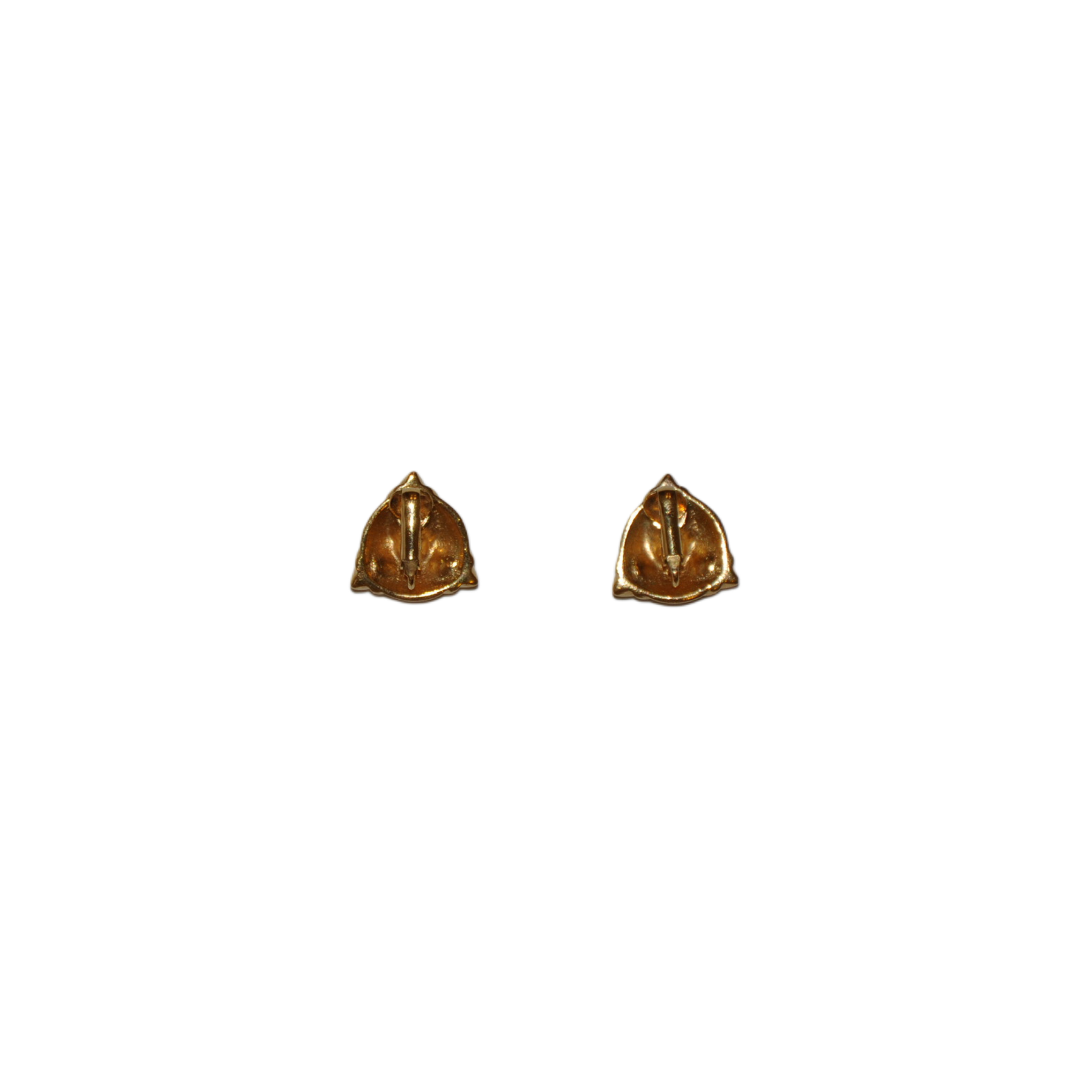 Triangular Rhinestone Clip-on Earrings