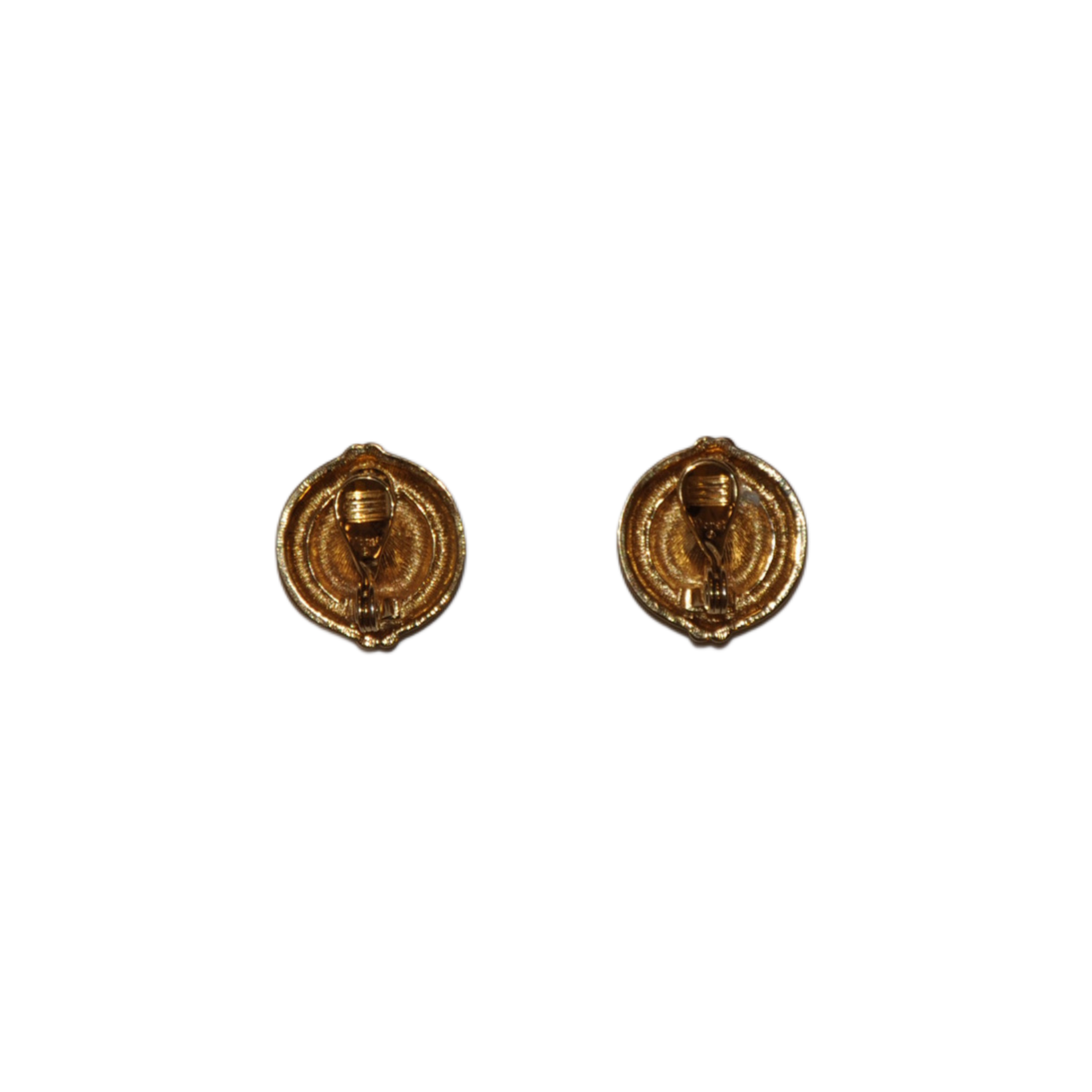 Round Rhinestone Clip-on Earrings