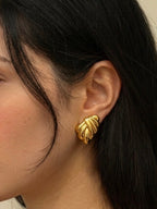 Elongated Swirl Clip-on Earrings