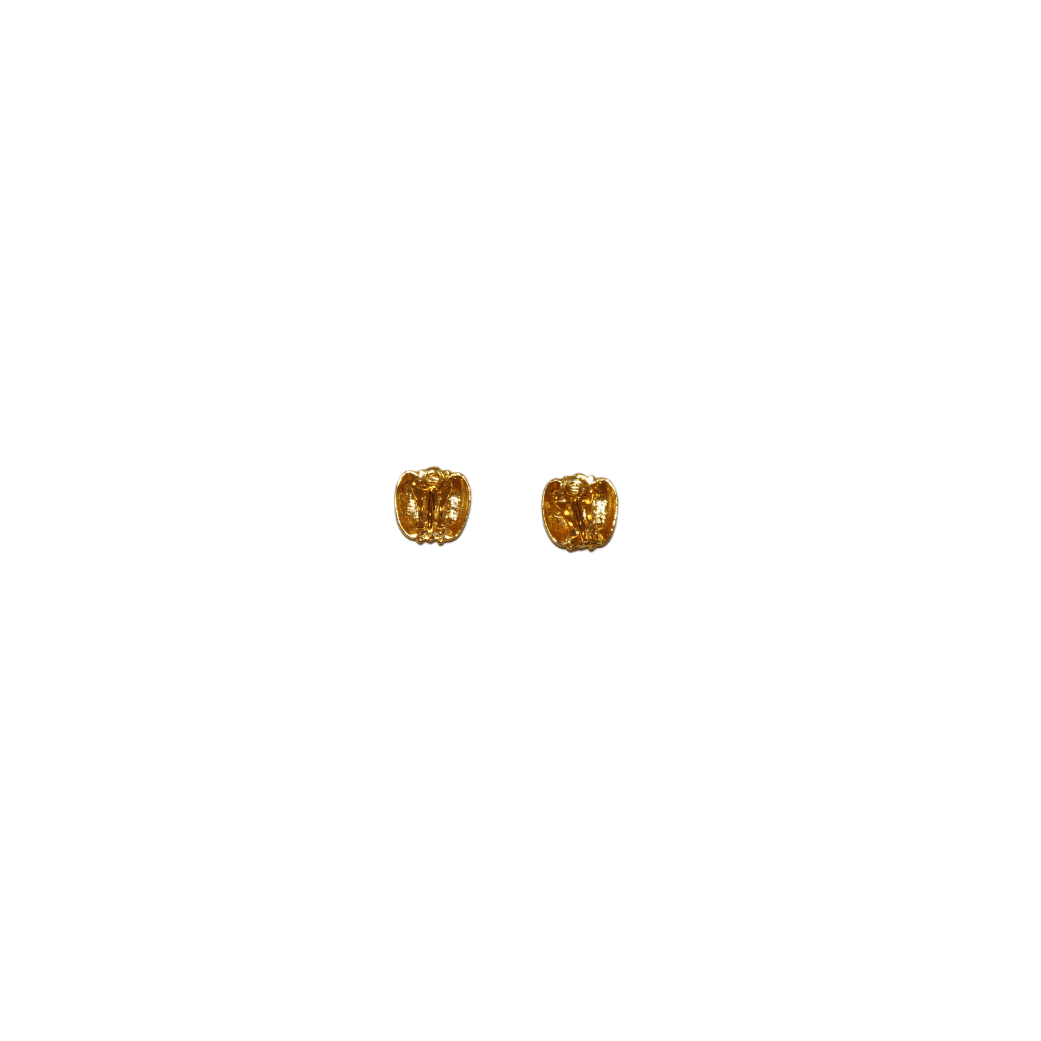 Pumpkin-shaped Clip-on Earrings