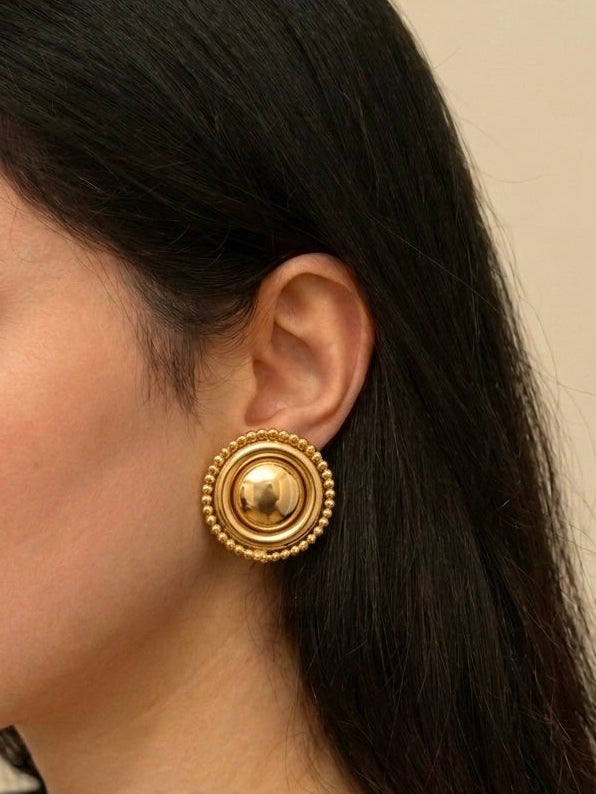 Large Round Clip-on Earrings