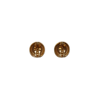 Matted Black Enamel Cabochon Clip-on Earrings