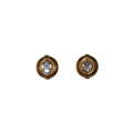 Round Rhinestone Clip-on Earrings