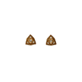 Triangular Rhinestone Clip-on Earrings