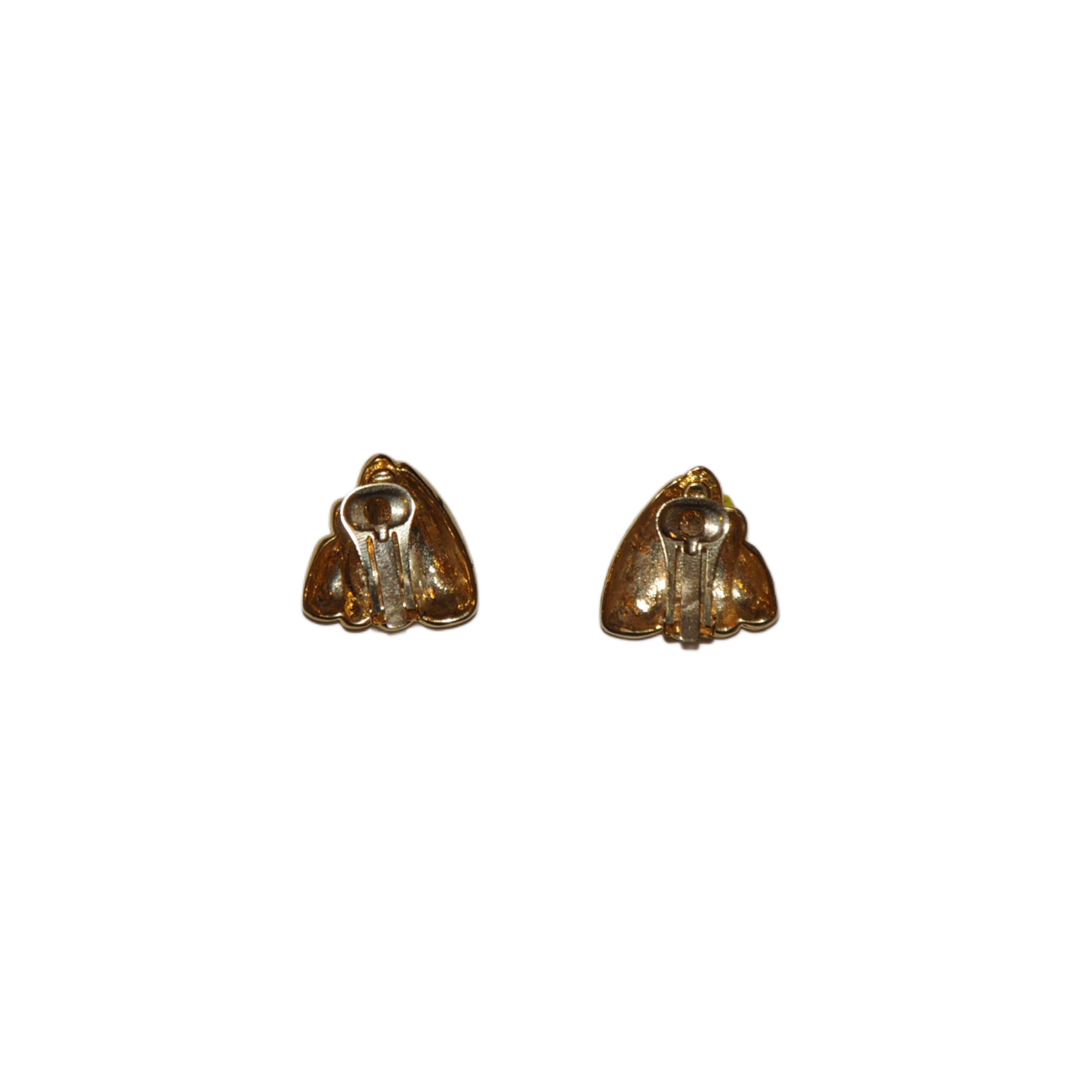 Ribbed Triangle Clip-on Earrings