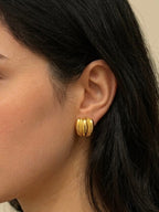 Pumpkin-shaped Clip-on Earrings