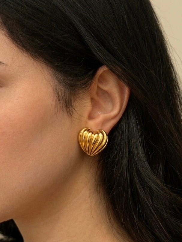 Heart Shaped Clip-on Earrings