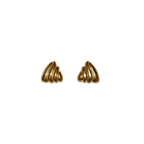 Ribbed Triangle Clip-on Earrings