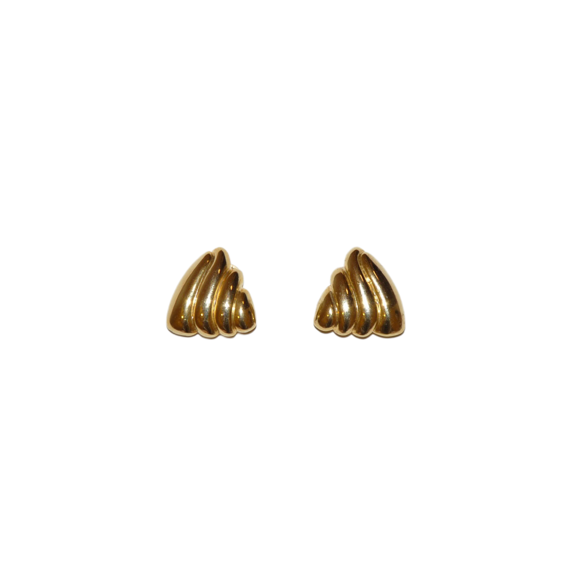Ribbed Triangle Clip-on Earrings
