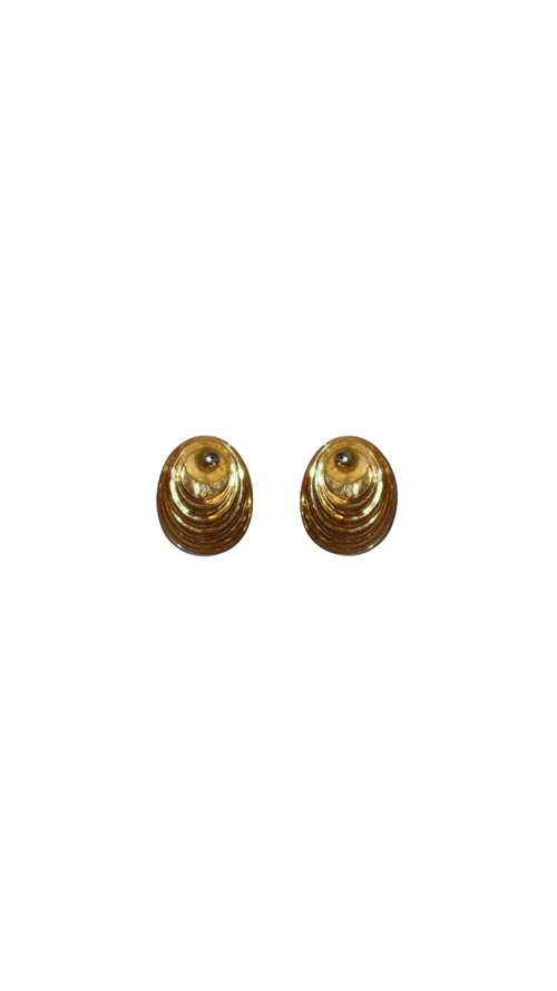 Black Enamel Stud Earrings